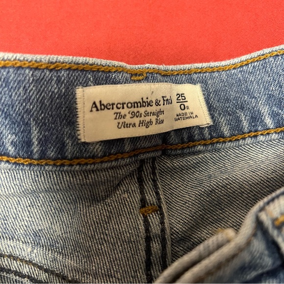 Abercrombie 90’s Straight Ultra High Rise Seamed Jeans - Picture 4 of 4